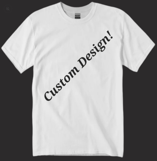 Custom white t-shirt.