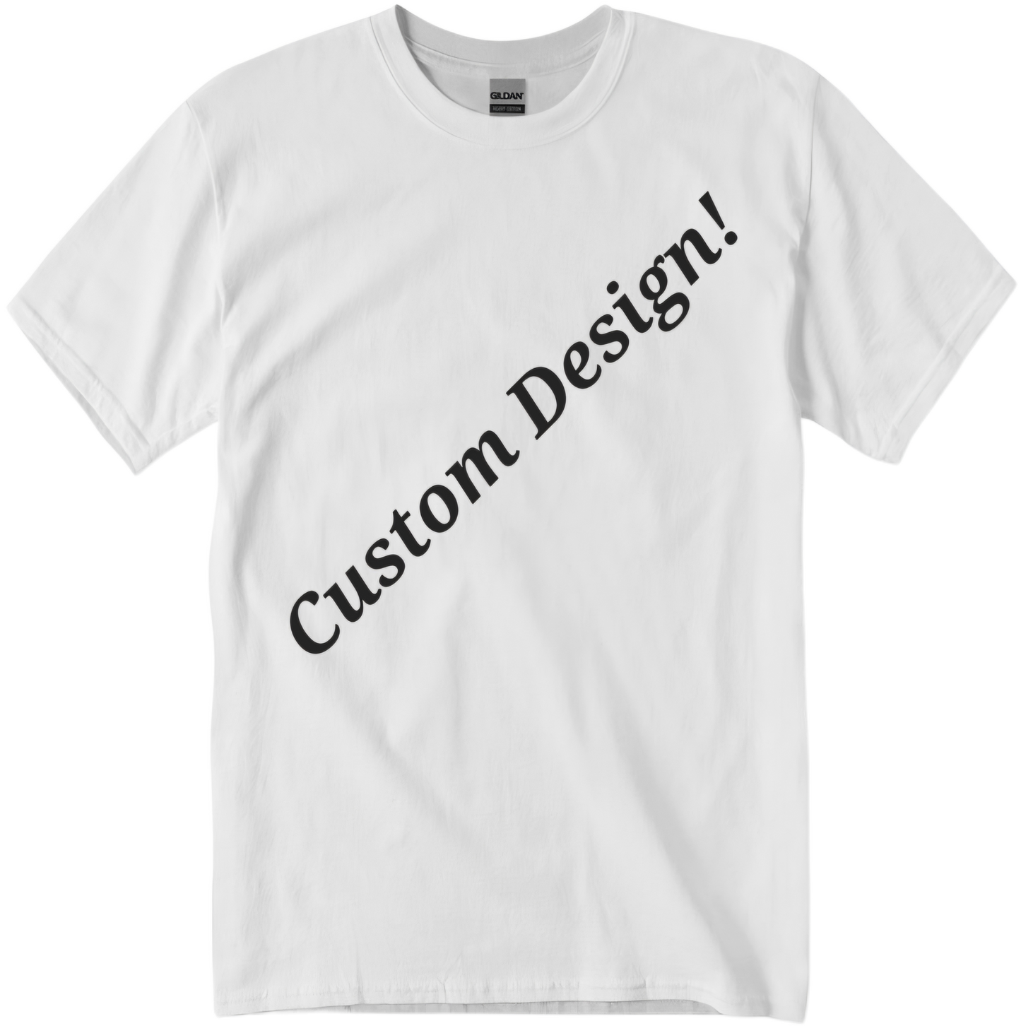 Custom white t-shirt.